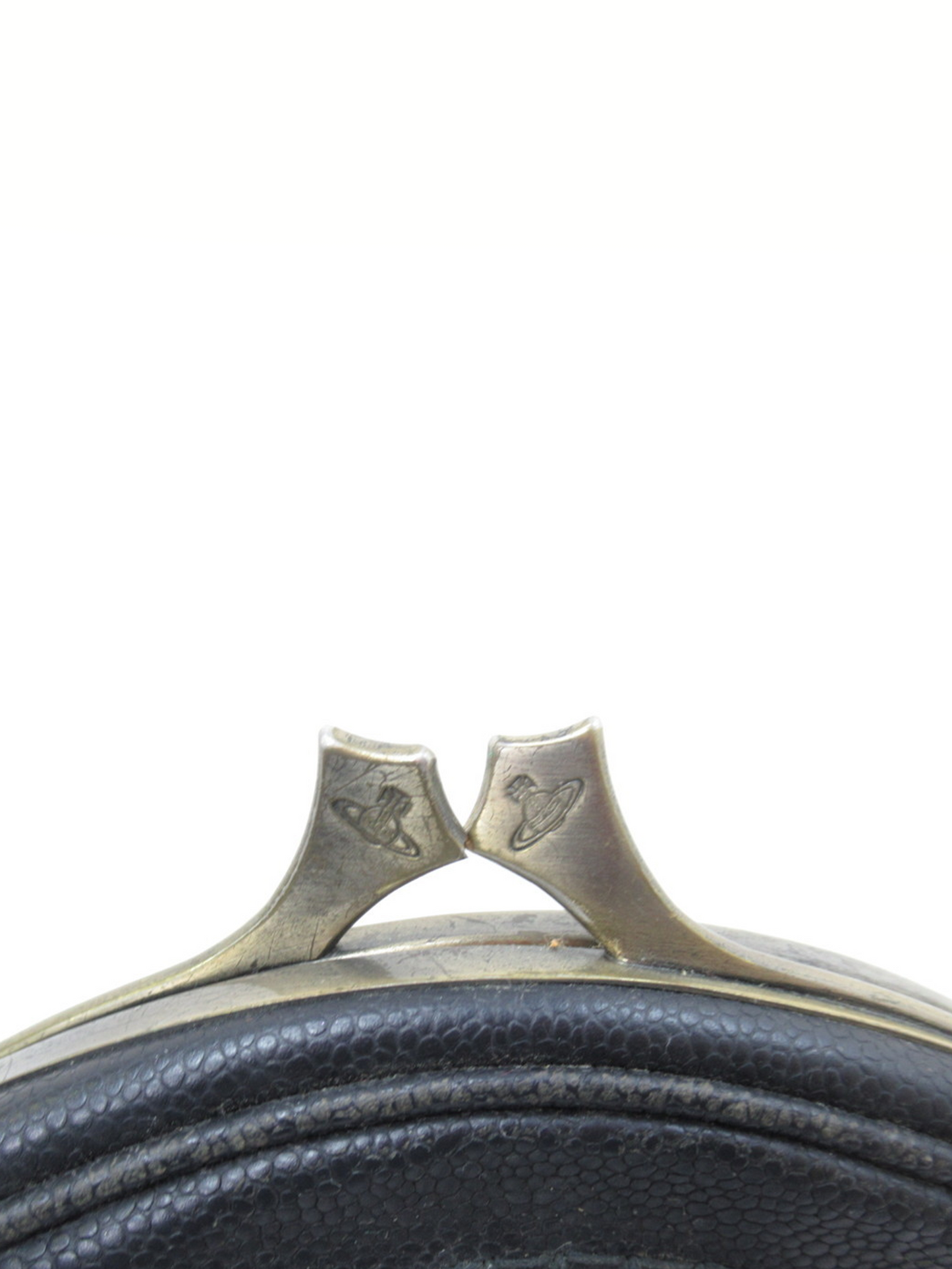 Vivienne Westwood 2000s Black Leather Rounded Bag