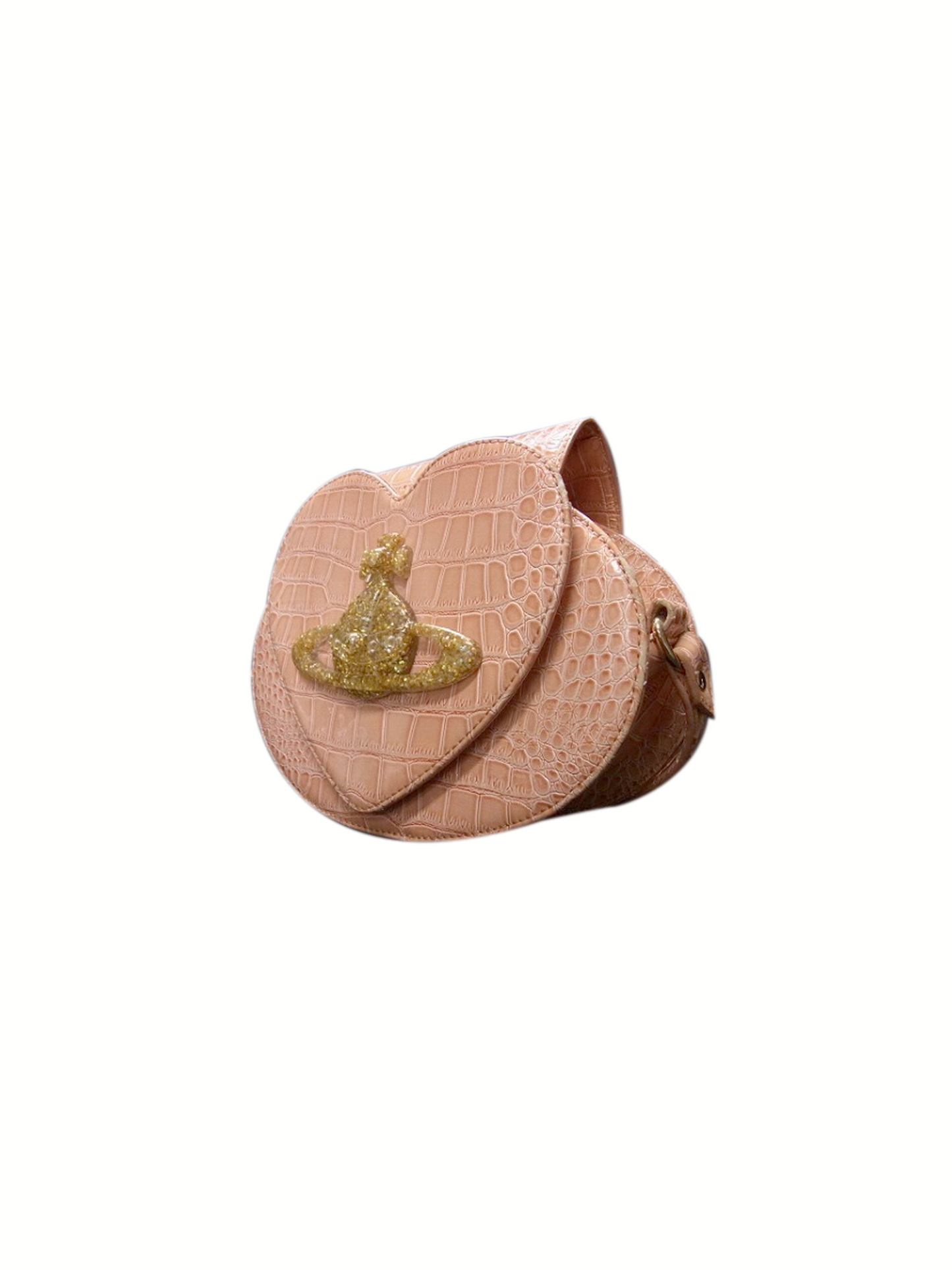 Vivienne Westwood 2000s Pink Heart Orb Mini Bag
