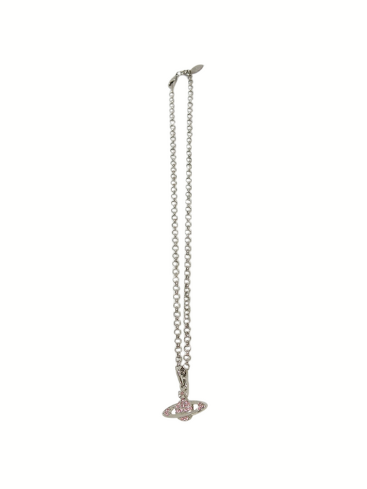 Vivienne Westwood 2000s Pink Rhinestone Necklace
