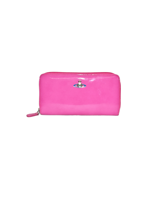 Vivienne Westwood Pink Vinyl Leather Wallet
