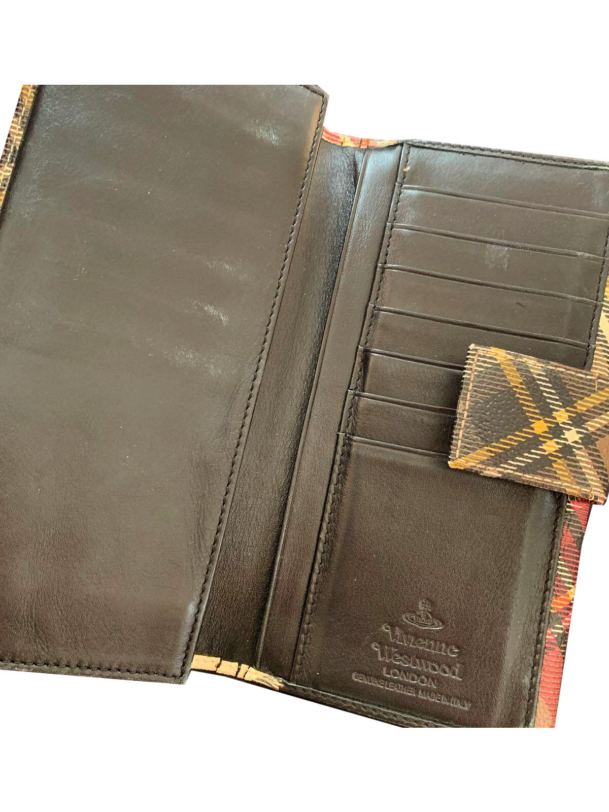 Vivienne Westwood 2000s Leather Plaid Wallet