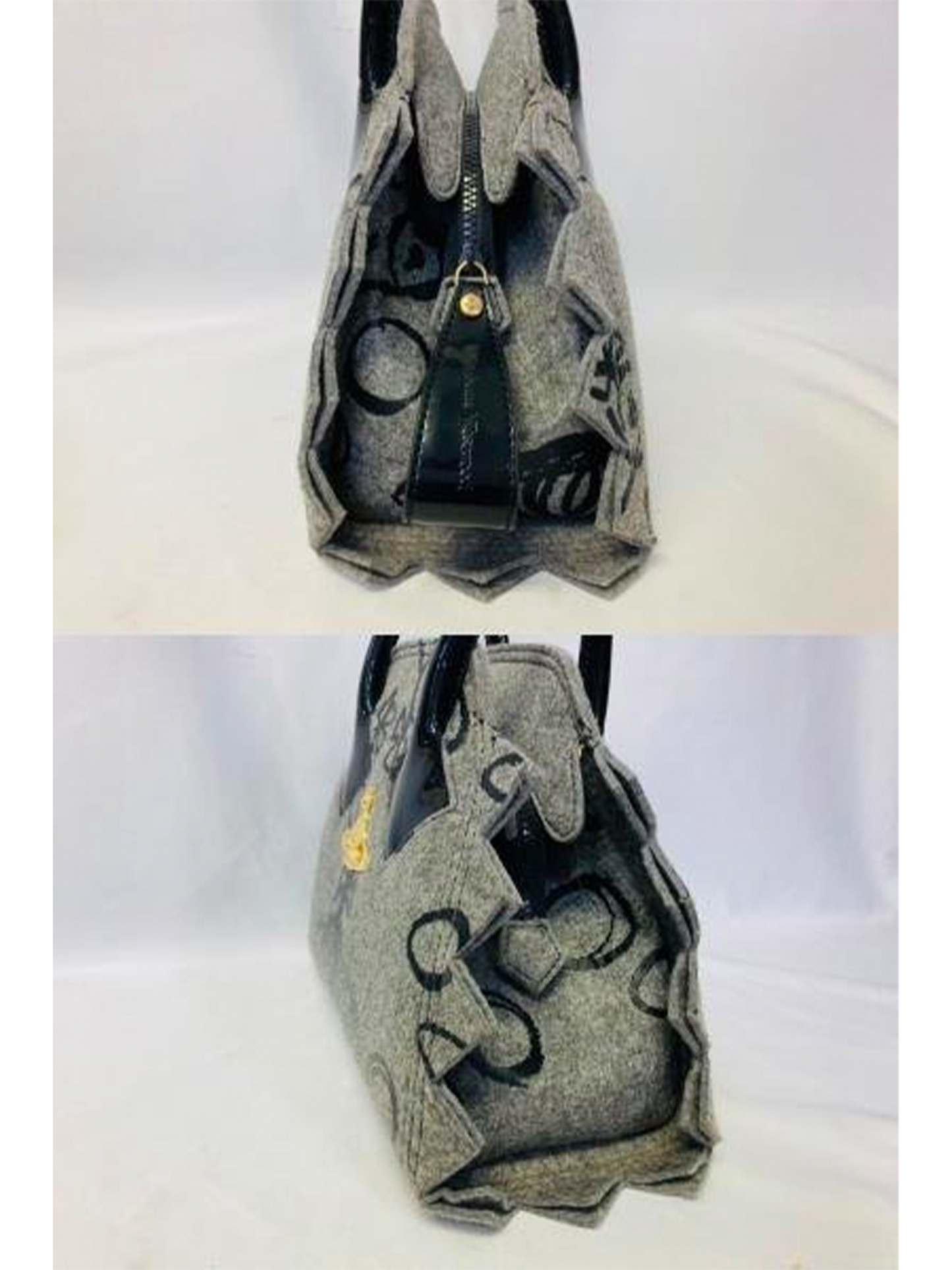 Vivienne Westwood 2000s Grey Rare Felt Handbag