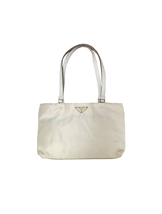 Prada 2000s Cream Nylon Handbag