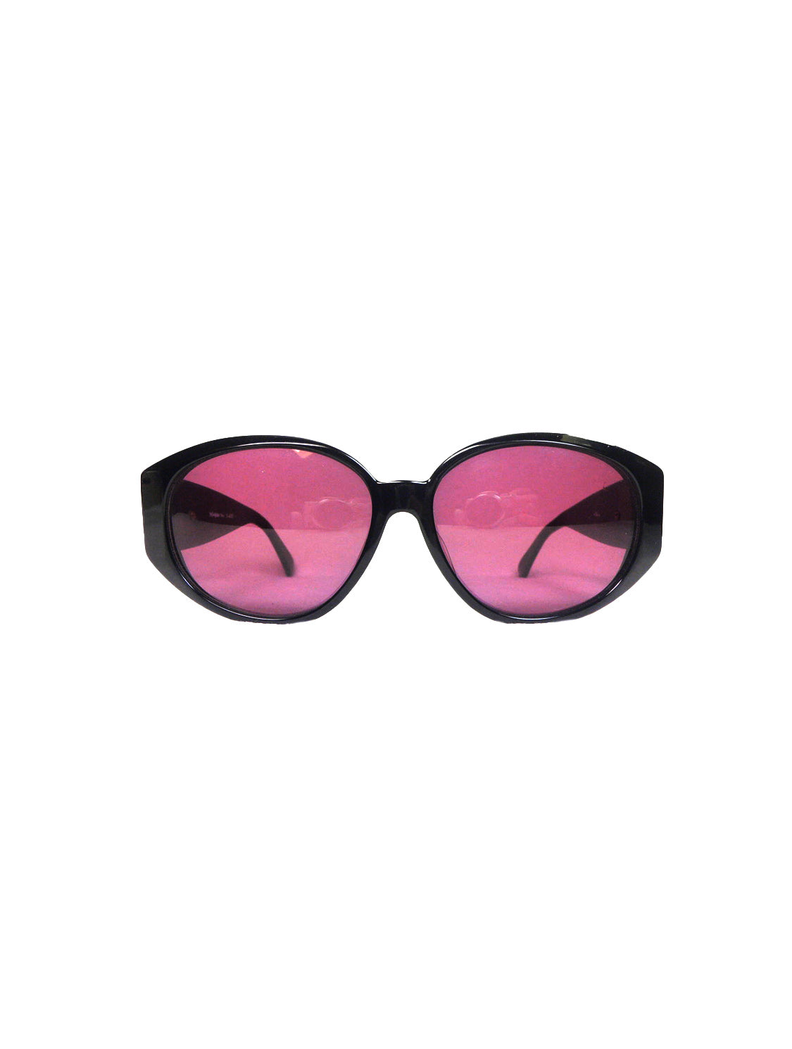 Yves Saint Laurent 1990s Pink Tinted YSL Round Sunglasses