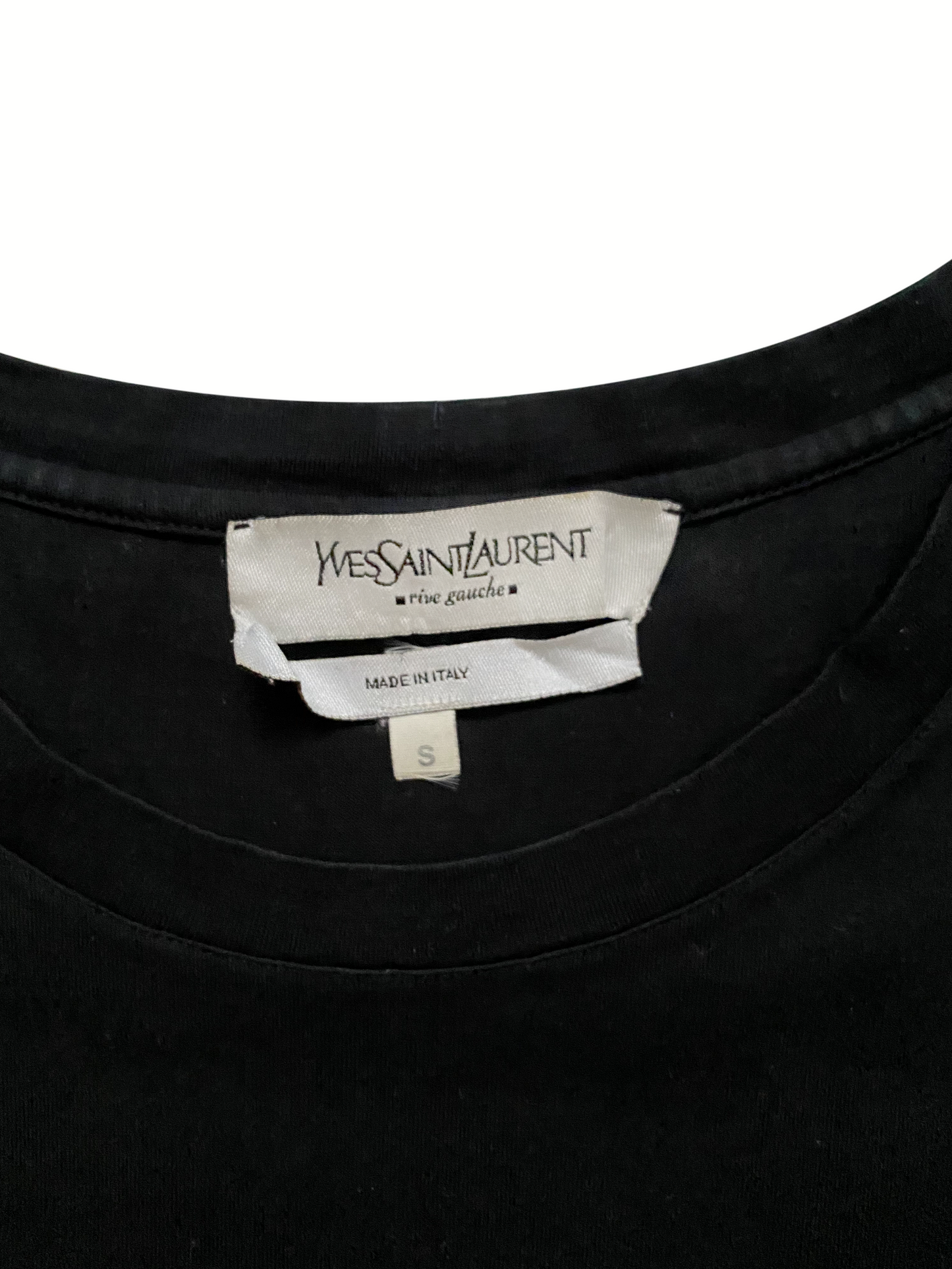 Yves Saint Laurent 1990s Black Graphic Tee